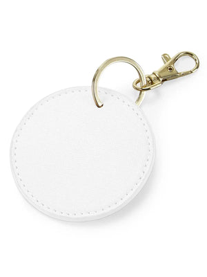 Portachiavi Boutique Circular Key Clip TONDO - BagBase - Colore: BIANCO - AGGANCIO ORO - by LacariaRicami.Store
