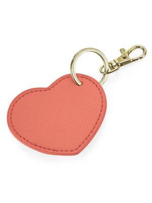 Portachiavi Boutique Heart Key Clip CUORE - BagBase - Colore: CORALLO - AGGANCIO ORO - by LacariaRicami.Store