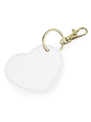 Portachiavi Boutique Heart Key Clip CUORE - BagBase - Colore: BIANCO - AGGANCIO ORO - by LacariaRicami.Store