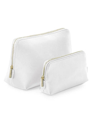 POCHETTE per accessori BOUTIQUE MEDIA - BagBase - Colore: BIANCO - CERNIERA ORO - by LacariaRicami.Store