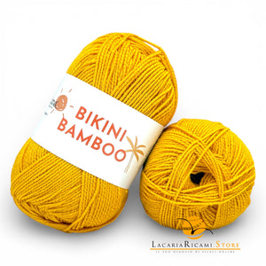 COTONE Bikini Bamboo - Tropical Lane - Colore: 0034 - SENAPE - by LacariaRicami.Store