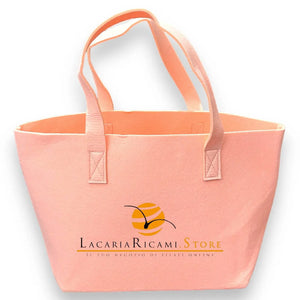 BORSA In Feltro 26x22x15 cm - Mas Srl - Colore: BF1.43 - ROSA BUBBLE - by LacariaRicami.Store