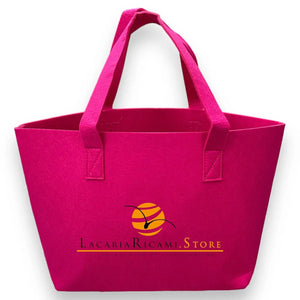 BORSA In Feltro 26x22x15 cm - Mas Srl - Colore: BF1.41 - FUXIA - by LacariaRicami.Store