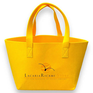 BORSA In Feltro 26x22x15 cm - Mas Srl - Colore: BF1.28 - GIALLO - by LacariaRicami.Store