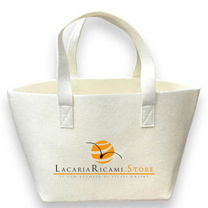 BORSA In Feltro 26x22x15 cm - Mas Srl - Colore: BF1.20 - PANNA - by LacariaRicami.Store