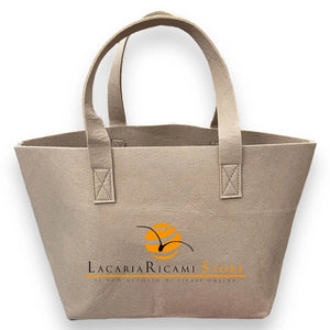BORSA In Feltro 26x22x15 cm - Mas Srl - Colore: BF1.32 - TORTORA - by LacariaRicami.Store