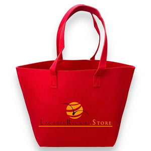 BORSA In Feltro 30x30x20 cm | Essenziale - - LacariaRicami.Store