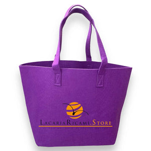 BORSA In Feltro 30x30x20 cm | Essenziale - - LacariaRicami.Store