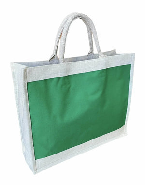 BORSA Juta Colorata - Colore: 46X37X14 - VERDE - by LacariaRicami.Store
