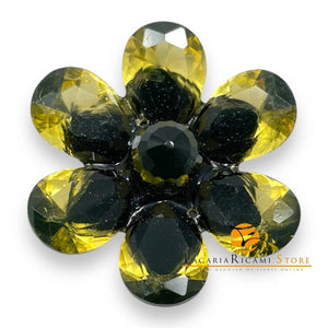 BOTTONE Fiore 5222X - SandraB - Colore: 5222X-48 - 2.NERO - by LacariaRicami.Store