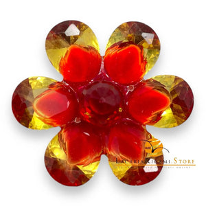 BOTTONE Fiore 5222X - SandraB - Colore: 5222X-48 - 3.ROSSO - by LacariaRicami.Store