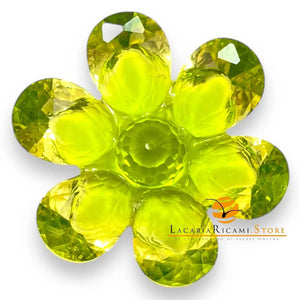 BOTTONE Fiore 5222X - SandraB - Colore: 5222X-48 - 6.LIME - by LacariaRicami.Store