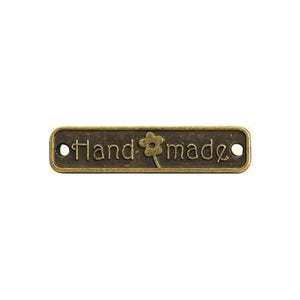 Bottone HANDMADE In Metallo - Colore: RETTANGOLO 6x25mm - BRONZO - by LacariaRicami.Store
