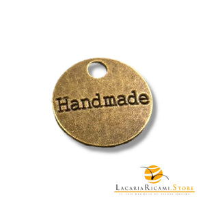 Bottone HANDMADE In Metallo - Colore: TONDO 14mm - BRONZO - by LacariaRicami.Store
