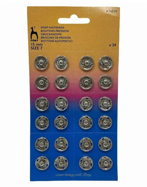 BOTTONI AUTOMATICI IN OTTONE A STRAPPO - Pony - Colore: NICKEL – 15 mm - by LacariaRicami.Store