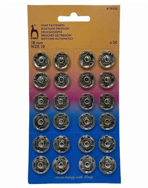 BOTTONI AUTOMATICI IN OTTONE A STRAPPO - Pony - Colore: NICKEL – 18 mm - by LacariaRicami.Store