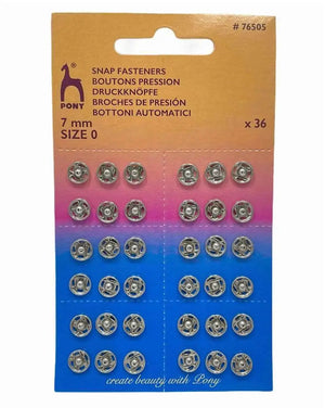 BOTTONI AUTOMATICI IN OTTONE A STRAPPO - Pony - Colore: NICKEL – 7 mm - by LacariaRicami.Store