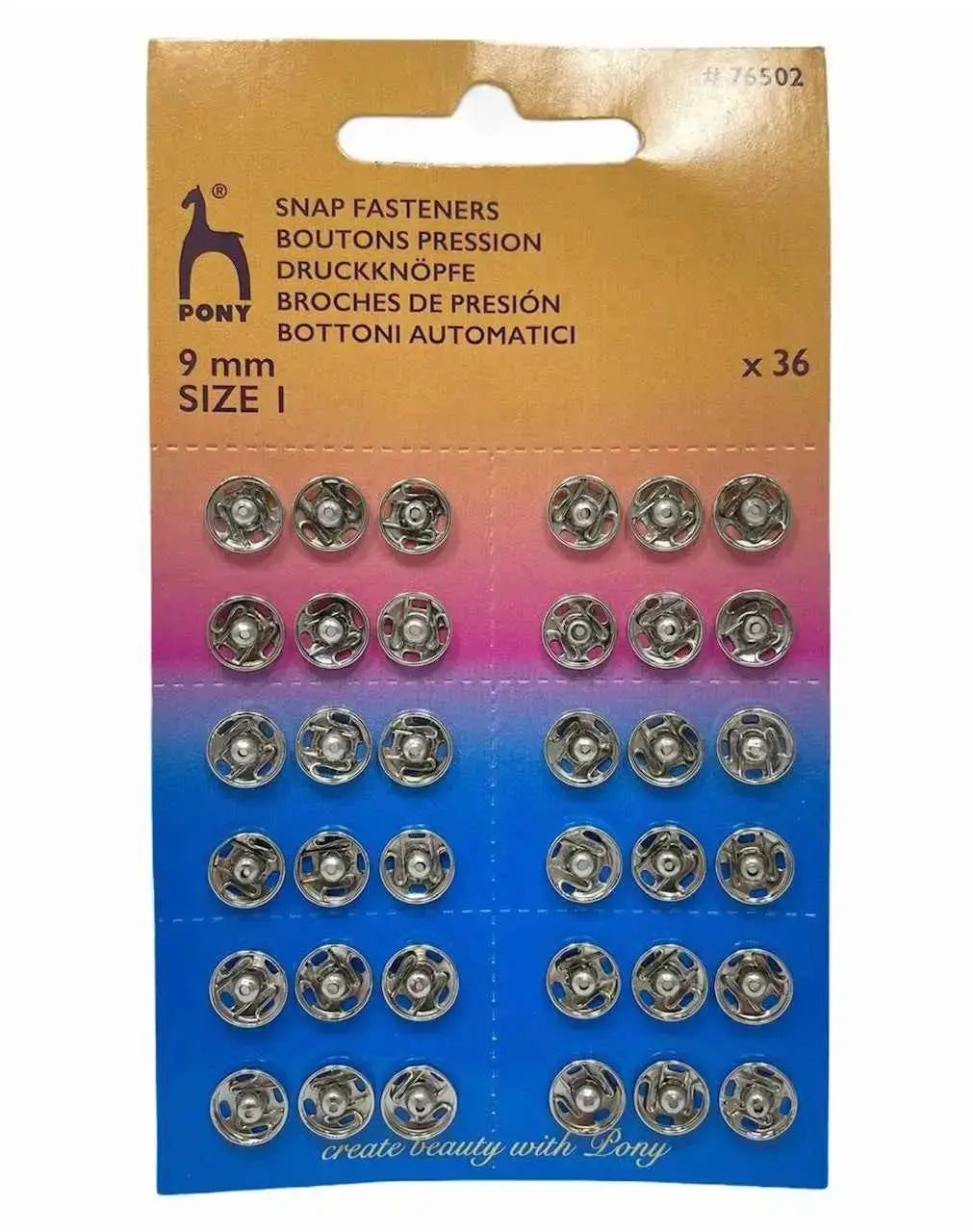 BOTTONI AUTOMATICI IN OTTONE A STRAPPO - Pony - Colore: NICKEL – 9 mm - by LacariaRicami.Store