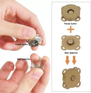 Bottone Magnetico a Cucire 14 mm - Colore: - by LacariaRicami.Store