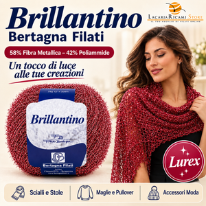 Cotone Lamè BRILLANTINO - Bertagna Filati - Colore: - by LacariaRicami.Store