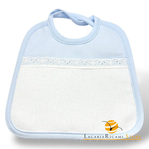BAVAGLINO con Tela Aida RICAMABILE 20x19 - PIQUET QUADRATINO - LacariaRicami.Store