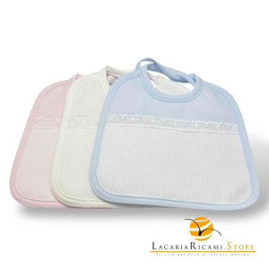 BAVAGLINO con Tela Aida RICAMABILE 20x19 - PIQUET QUADRATINO - LacariaRicami.Store