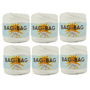 Fettuccia BAG-BAG - Miss Tricot Filati PACCO DA 6 ROCCHE -- 001 - BIANCO OTTICO - LacariaRicami.Store