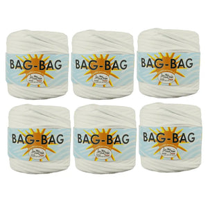 Fettuccia BAG-BAG - Miss Tricot Filati - Colore: PACCO DA 6 ROCCHE -- 001 - BIANCO OTTICO - by LacariaRicami.Store