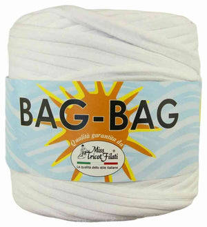 Fettuccia BAG-BAG - Miss Tricot Filati - Colore: 001 - BIANCO OTTICO - by LacariaRicami.Store