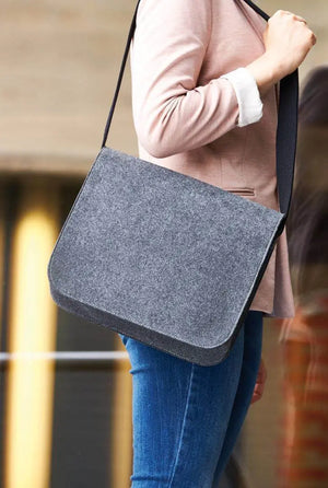 Borsa Feltro Shoulder Bag ModernClassic ANTRACITE | Indispensabile - LacariaRicami.Store