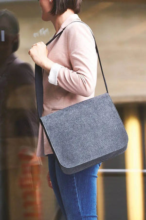 Borsa Feltro Shoulder Bag ModernClassic ANTRACITE | Indispensabile - LacariaRicami.Store