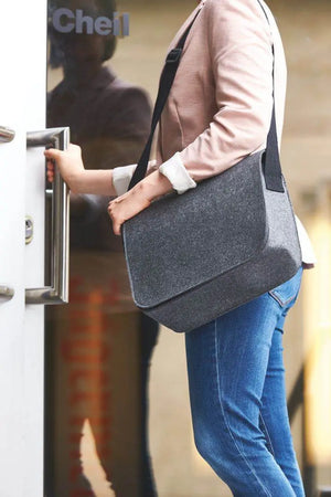 Borsa Feltro Shoulder Bag ModernClassic ANTRACITE | Indispensabile - LacariaRicami.Store