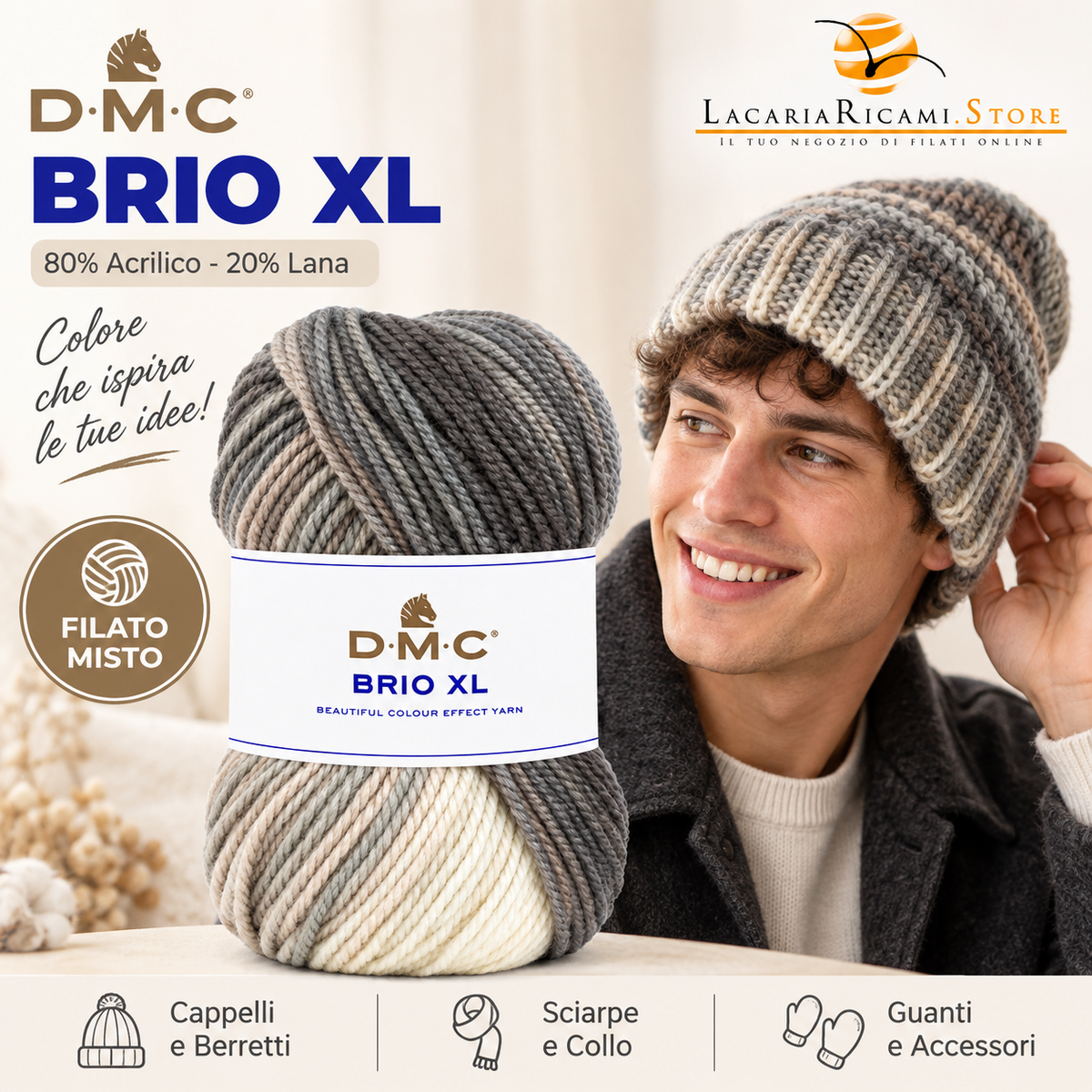 Lana Brio XL - DMC - Colore: - by LacariaRicami.Store
