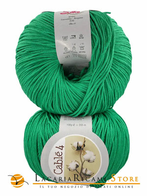 Cotone Cablé 4 - Silke - 06 - VERDE SMERALDO - LacariaRicami.Store