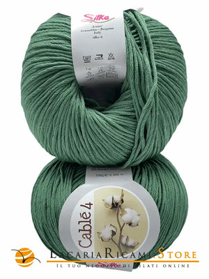 Cotone Cablé 4 - Silke - 135 - VERDE PINO - LacariaRicami.Store
