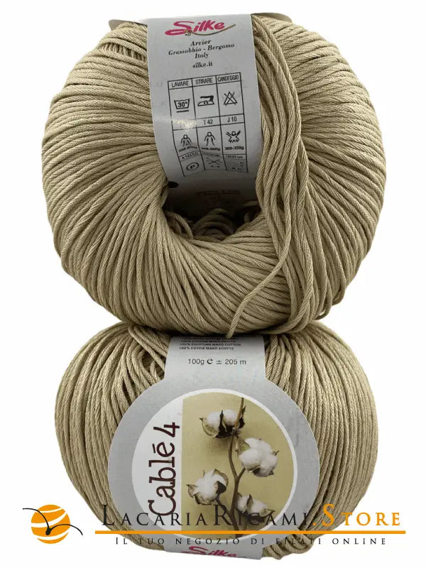 Cotone Cablé 4 - Silke - 14 - SABBIA - LacariaRicami.Store