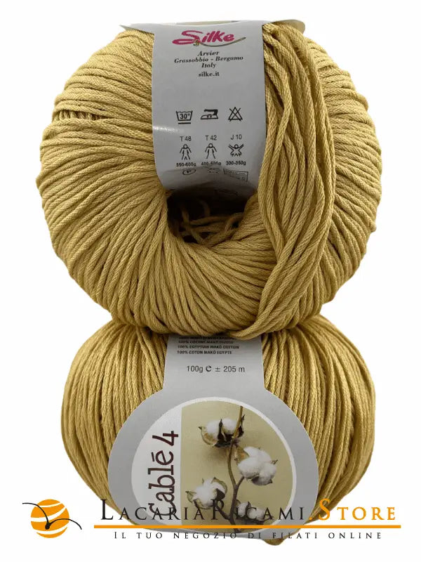 Cotone Cablé 4 - Silke - 15 - GIALLO ORO - LacariaRicami.Store