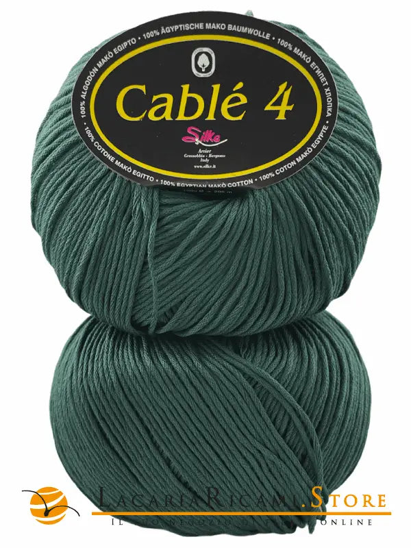 Cotone Cablé 4 - Silke - 17 - VERDE BOTTIGLIA - LacariaRicami.Store