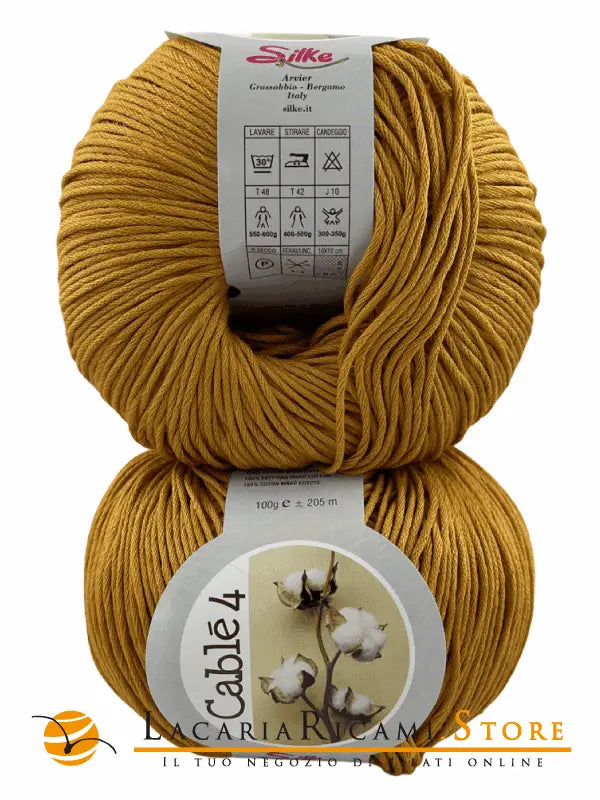 Cotone Cablé 4 - Silke - 18 - SENAPE  - LacariaRicami.Store