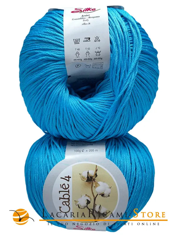 Cotone Cablé 4 - Silke - 315 - TURCHESE - LacariaRicami.Store