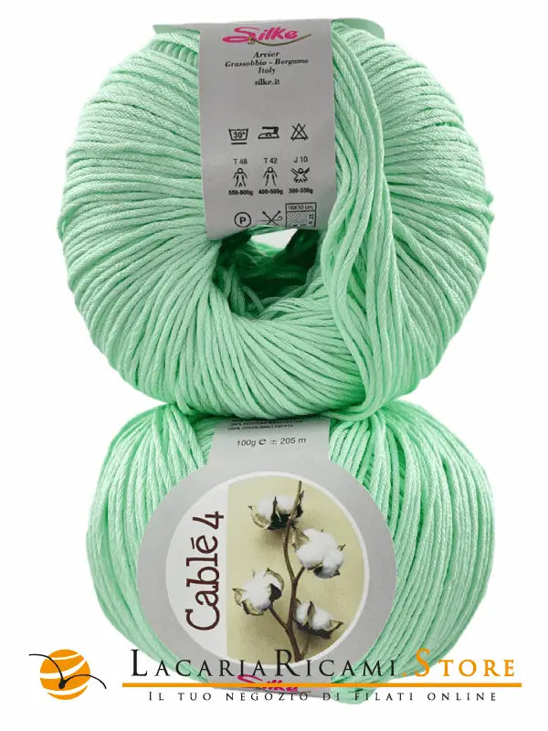 Cotone Cablé 4 - Silke - 34 - MENTA - LacariaRicami.Store