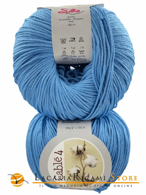 Cotone Cablé 4 - Silke - 35 - CELESTE - LacariaRicami.Store