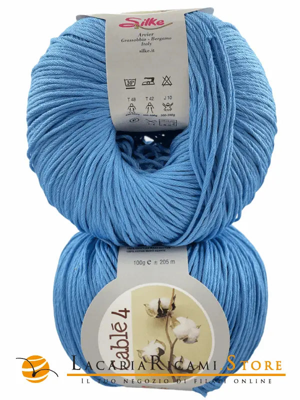 Cotone Cablé 4 - Silke - 35 - CELESTE - LacariaRicami.Store
