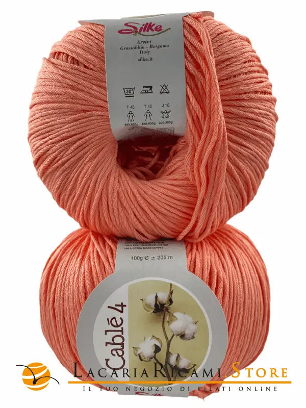 Cotone Cablé 4 - Silke - 56 - SALMONE - LacariaRicami.Store