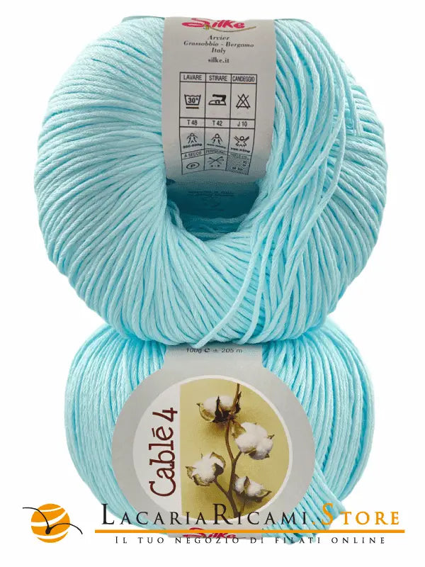 Cotone Cablé 4 - Silke - 60 - ACQUA - LacariaRicami.Store