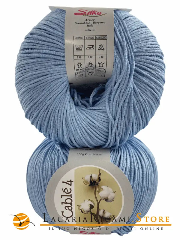 Cotone Cablé 4 - Silke - 910 - CIELO - LacariaRicami.Store