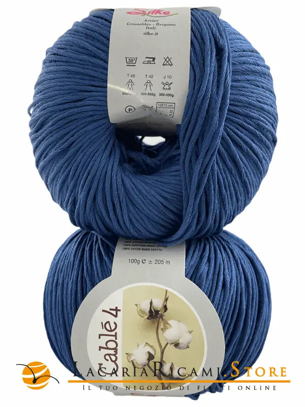 Cotone Cablé 4 - Silke - 980 - BLU COBALTO - LacariaRicami.Store