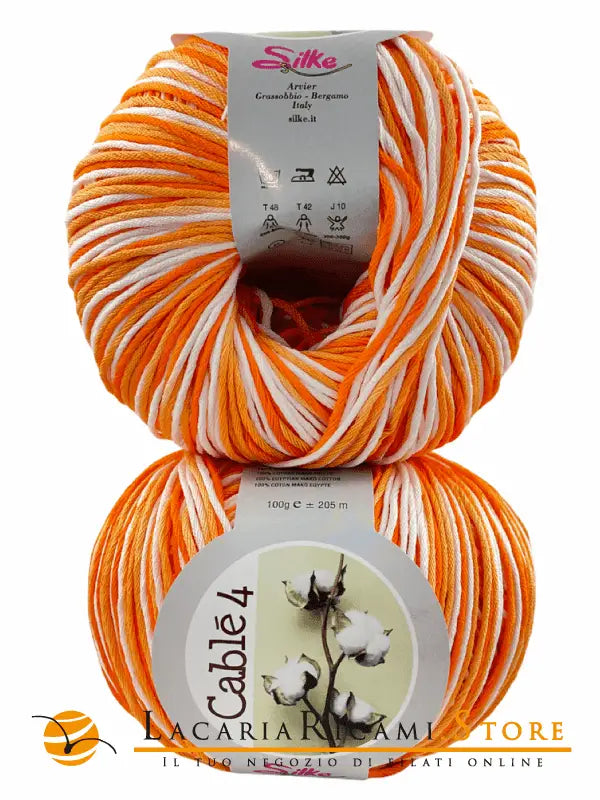 Cotone Cablé 4 Sfumato - Silke - 812 - ARANCIO SFUMATO - LacariaRicami.Store