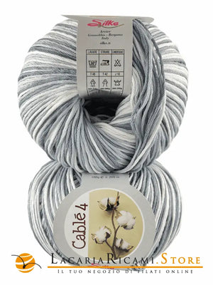Cotone Cablé 4 Sfumato - Silke - 815 - GRIGIO SFUMATO - LacariaRicami.Store