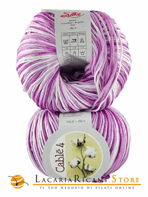 Cotone Cablé 4 Sfumato - Silke - 820 - VIOLA SFUMATO - LacariaRicami.Store